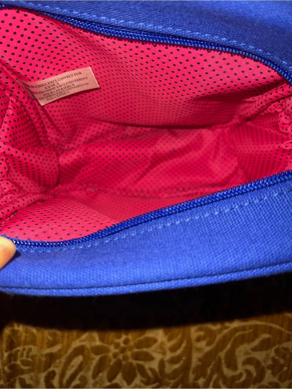 Kiehl's Blue Cosmetic Pouch